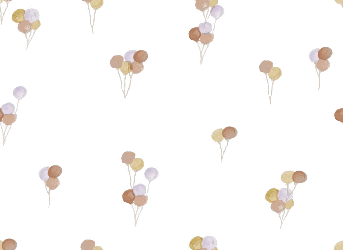 Balloons Offwhite peach - Family Fabrics B.V.