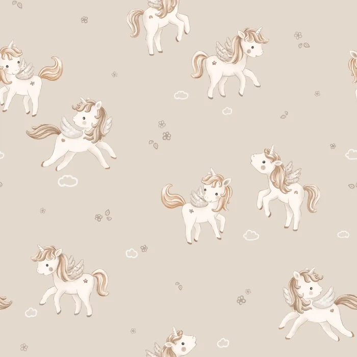 Brown Unicorns Beige - Family Fabrics B.V.