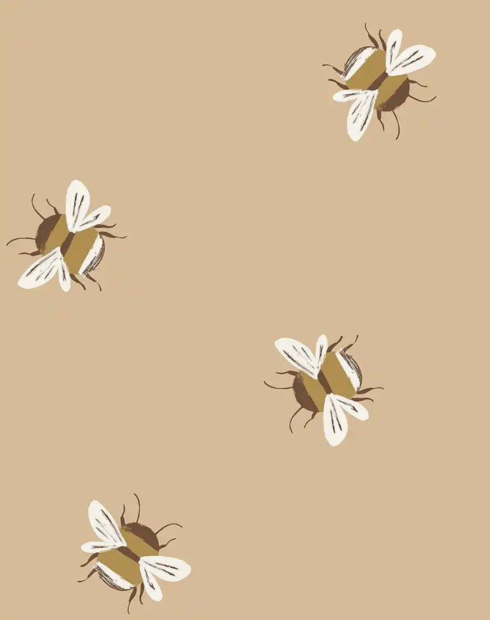 Buzzing Bees Tan - Family Fabrics B.V.