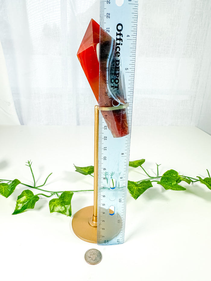 Carnelian Wand on Stand (42C)