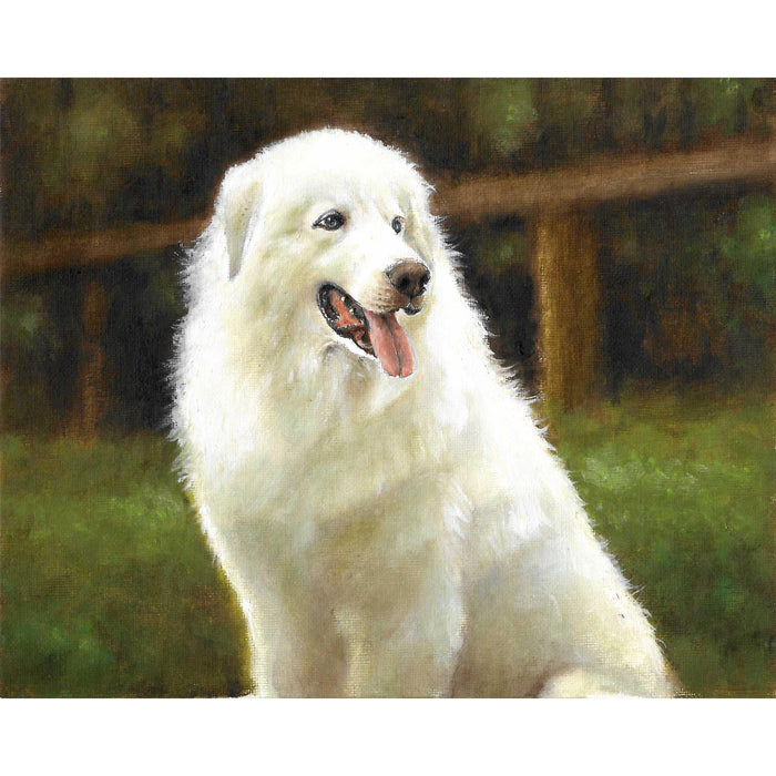Featured Product - Artist Signed Original Great Pyrenees Dog Portrait Oil Painting