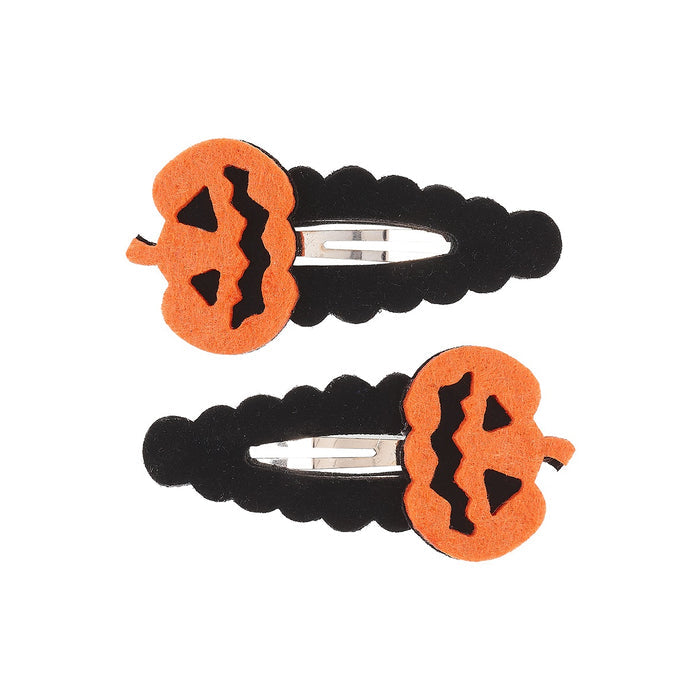 Hair Clips - Pumpkin Orange