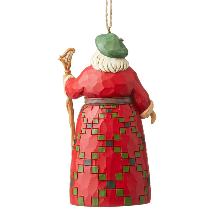 Jim Shore Heartwood Creek - Irish Santa Christmas Ornament 6004309
