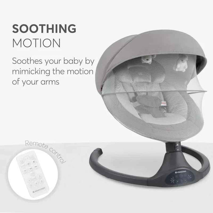 KikkaBoo® Električni gugalnik Codie Light Grey 2025 KikkaBoo