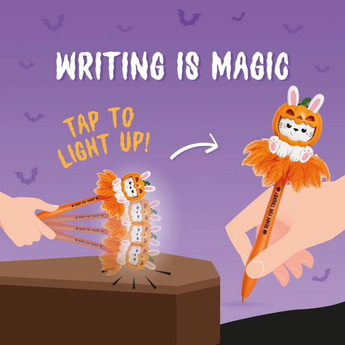 Light Up Gel Pen - Bunny Pumpkin