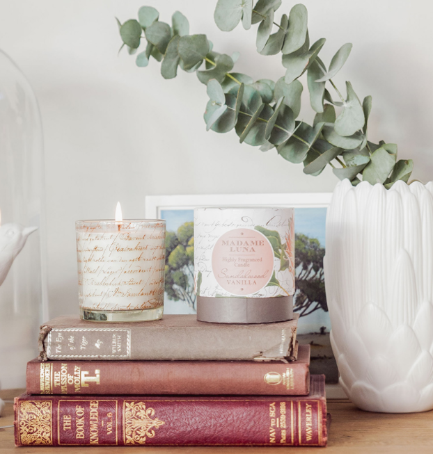 Madame Luna Sandalwood & Vanilla Glass Candle