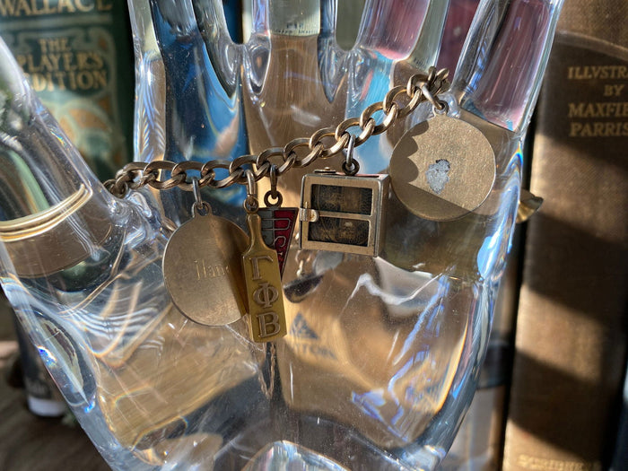 Midcentury Sorority Gold Filled Charm Bracelet at Duckwells