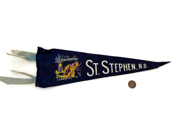Midcentury St. Stephen New Brunswick Canada Pennant at Duckwells