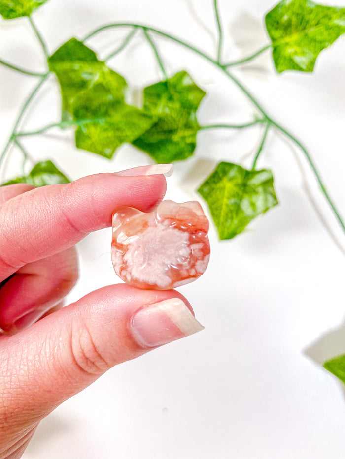 Mini Flower Agate Hello Kitty