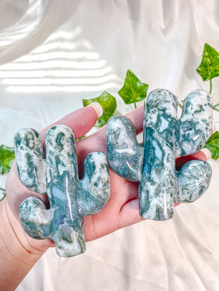Moss Agate Cactus