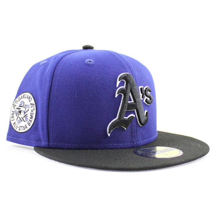 Oakland Athletics 1987 All Star Game New Era 59Fifty Fitted Hat (GITD Royal Blue Black Gray Under Brim)