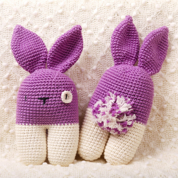 Popped Purple Crochet Rattle - Bubblegum (0-6 Months)
