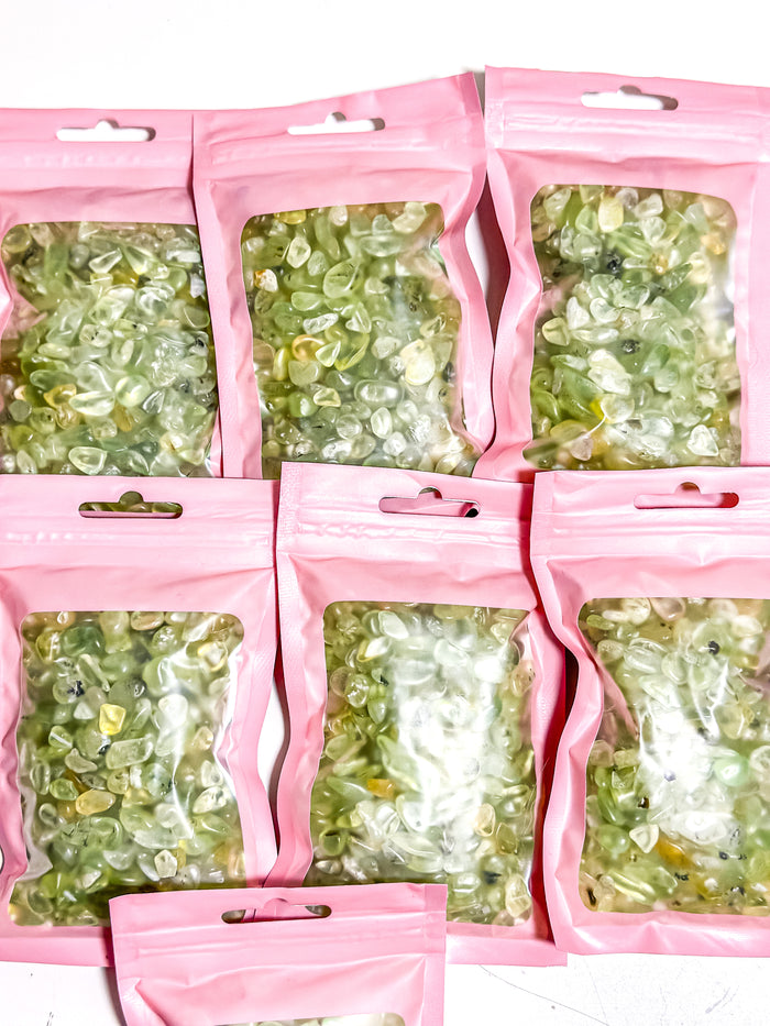 Prehnite Crystal Chip Bag