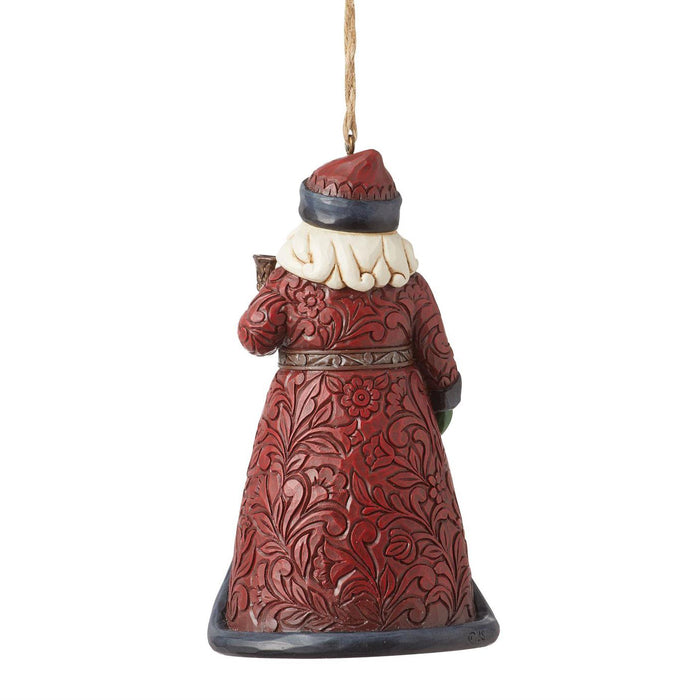 "Sale" Jim Shore Heartwood Creek - Holiday Manor Santa Christmas Ornament 6012888