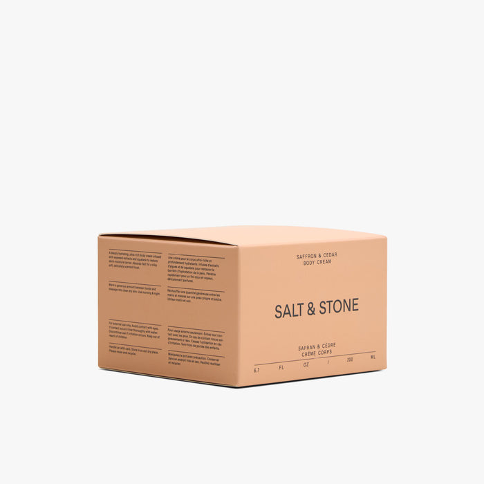 SALT & STONE Body Cream / Saffron & Cedar