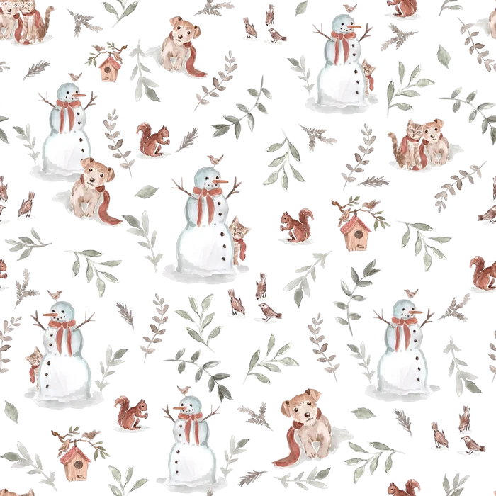 Snowman Off White - Family Fabrics B.V.