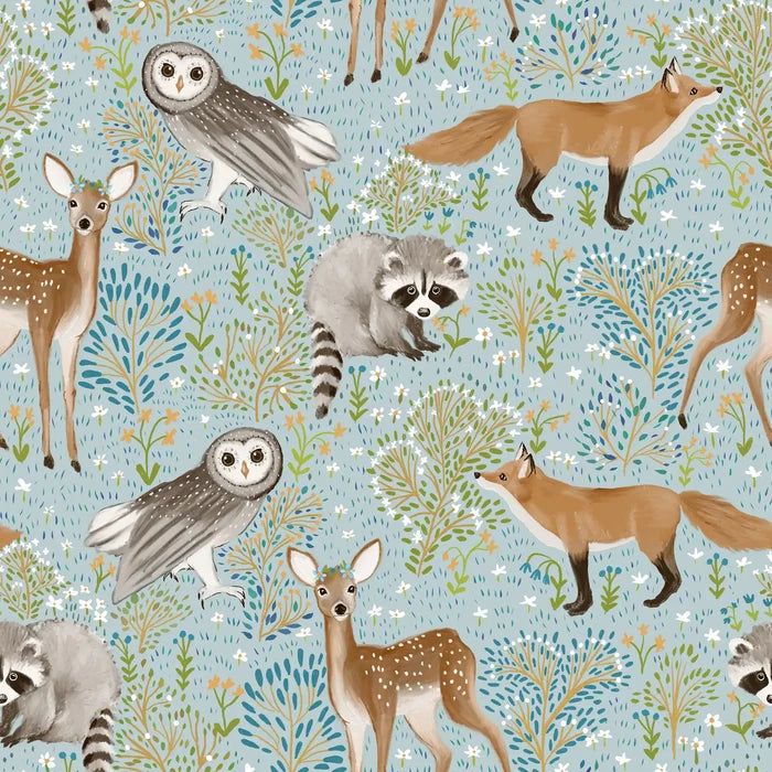 Spring Woodland Azure - Family Fabrics B.V.