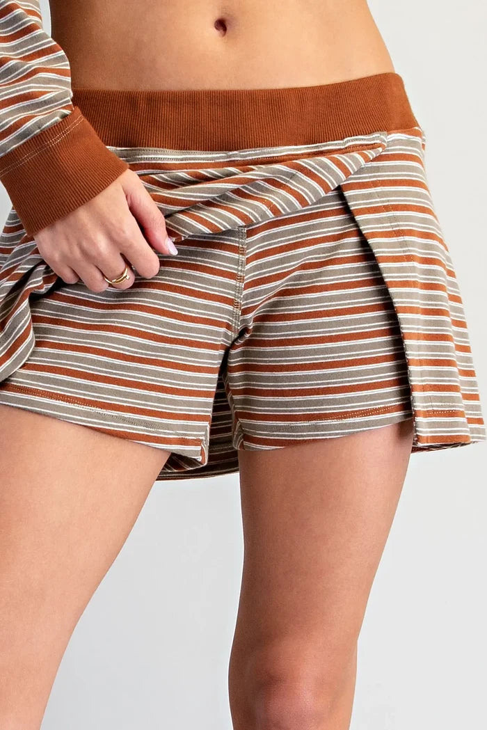 Striped Mini Skort