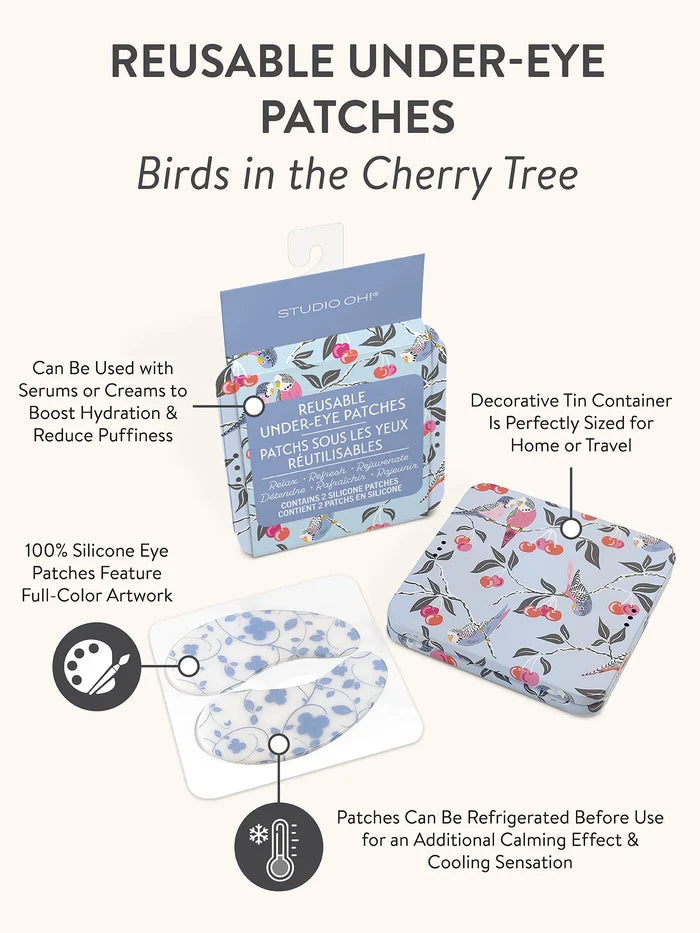 Studio Oh! Birds in the Cherry Tree Reusable Under-Eye Patches