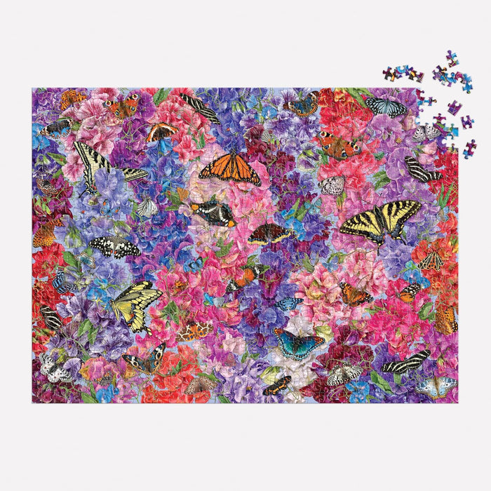 Troy Litten Butterflies in Sweet Peas Puzzle 1000pc