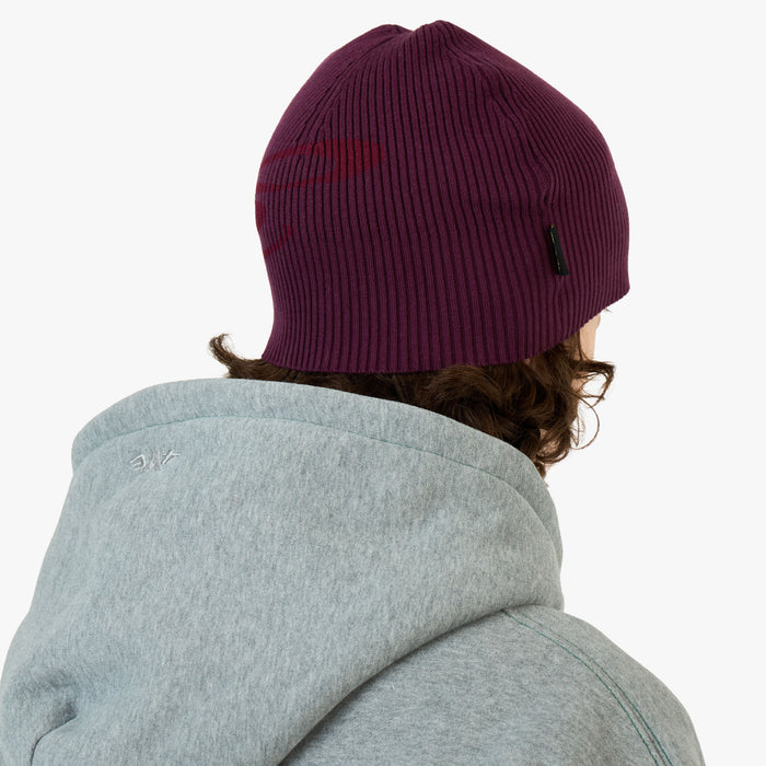 4YE Signature Ribbed Skully  Plum / Red