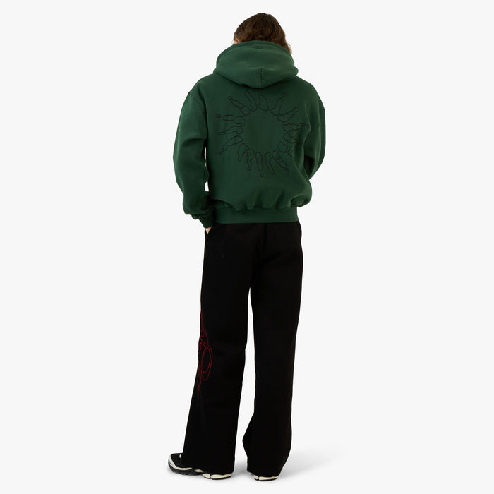 4YE Signature Zip Hoodie Forrest Green / Black
