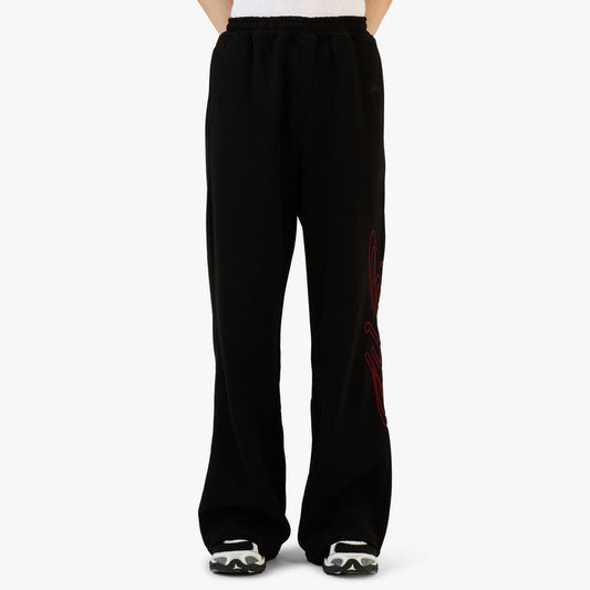4YE Signature Zip Wide Pant Black / Red