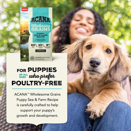 Acana Wholesome Grains, Puppy Sea & Farm Recipe Dry Dog Food - Dog.Dog.Cat.