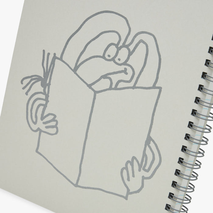 Actual Source + Penco ZZ410 Coil Notebook - Large Grey / Silver