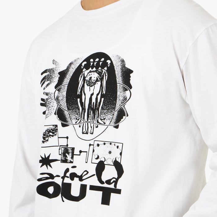 Afield Out Cosmos Longsleeve T-Shirt White