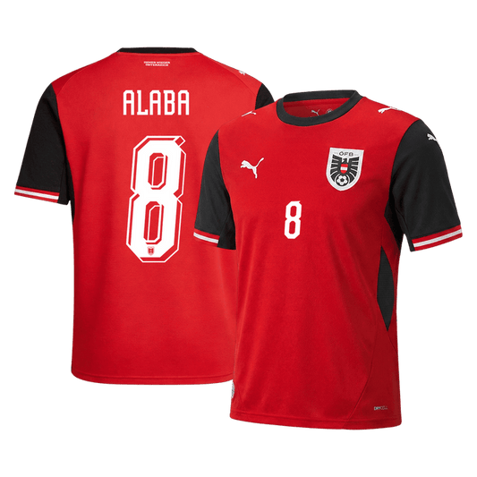ALABA#8 Austria Home Soccer Jersey World Cup 2026 Red