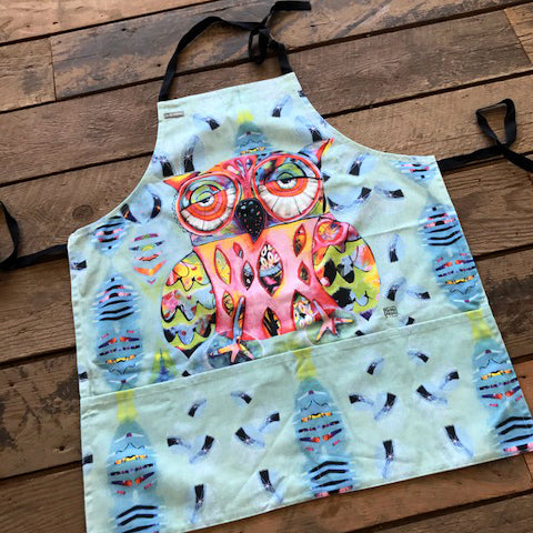 Allen Designs - Grooming Pet Salon Kitchen Owl Adult Apron 1784