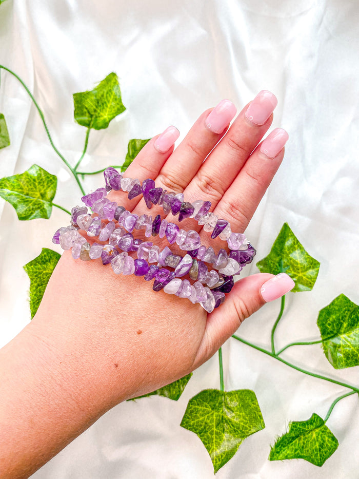 Amethyst Chip Bracelet