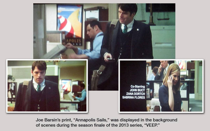 VEEP on set with Annapolis Sails Art Print by Joe Barsin