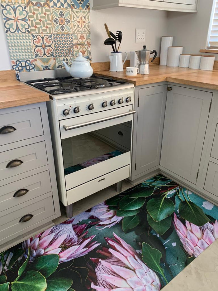 Anna's Rustic Protea Vinyl Rug
