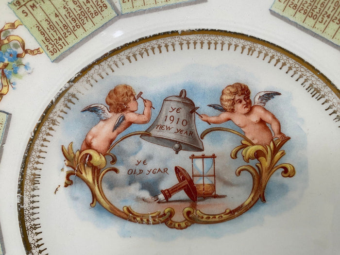 Antique 1910 Calendar Plate with Vermont Advertising at Duckwells