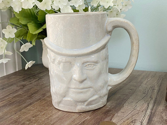 Antique Stoneware Man with Monocle Mug at Duckwells