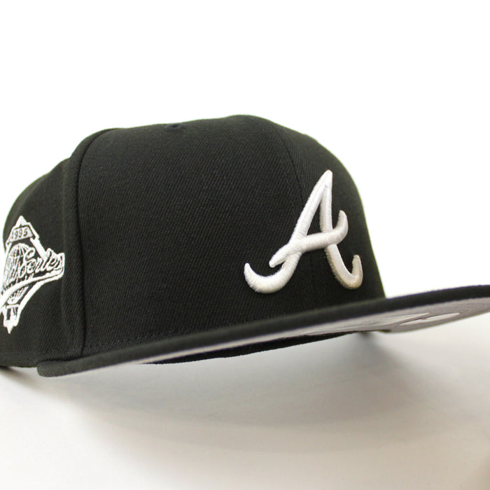 Atlanta Braves World Series New Era 59Fifty Fitted hat (Black White Gray Under Brim)