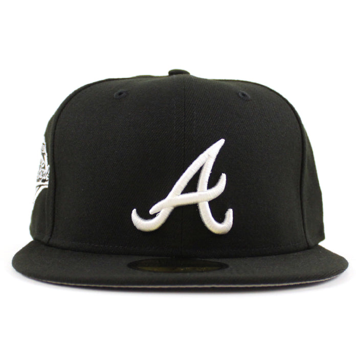 Atlanta Braves World Series New Era 59Fifty Fitted hat (Black White Gray Under Brim)