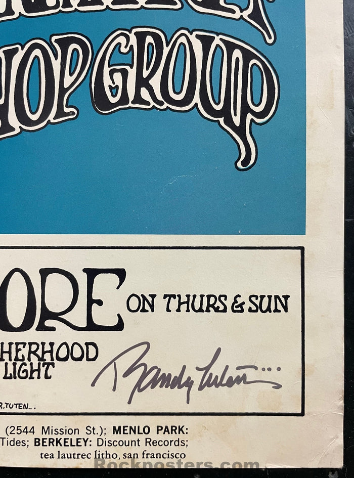 AUCTION - BG-171 - Grateful Dead - Jefferson Airplane - Randy Tuten Signed - 1969 Poster - Winterland - Very Good