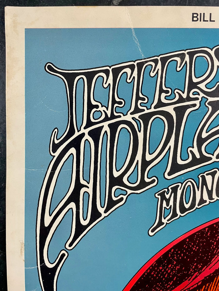 AUCTION - BG-171 - Grateful Dead - Jefferson Airplane - Randy Tuten Signed - 1969 Poster - Winterland - Very Good
