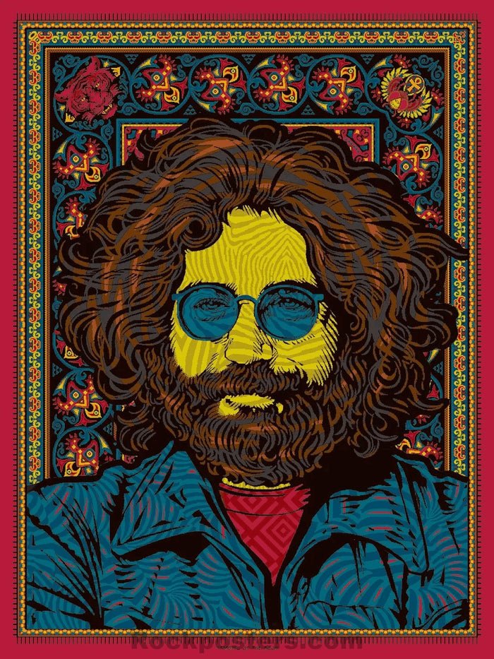 AUCTION - Jerry Garcia - Standing on the Moon '23 - Todd Slater - Ramble On Rose - Lenticular Edition Poster - Mint