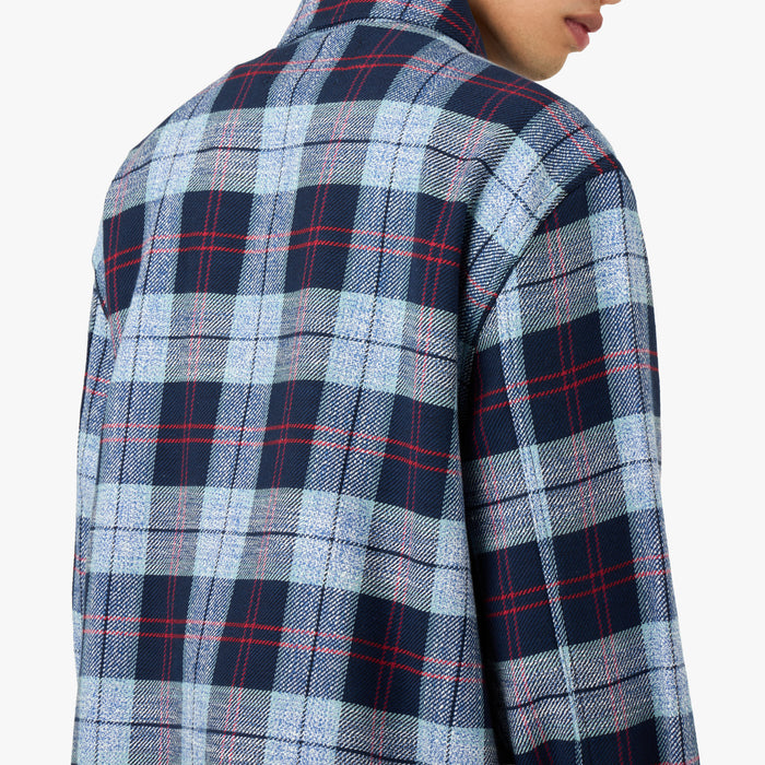 Awake NY Flannel Zip Shirt Blue