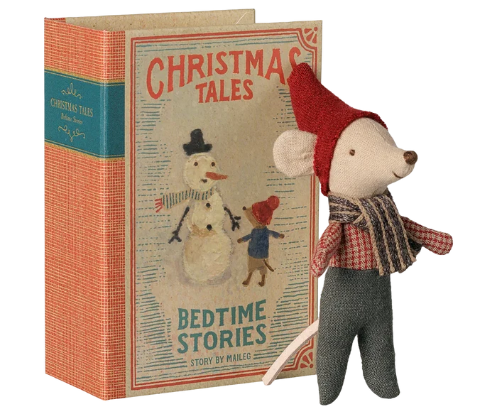 Baby Mouse In Book - Christmas