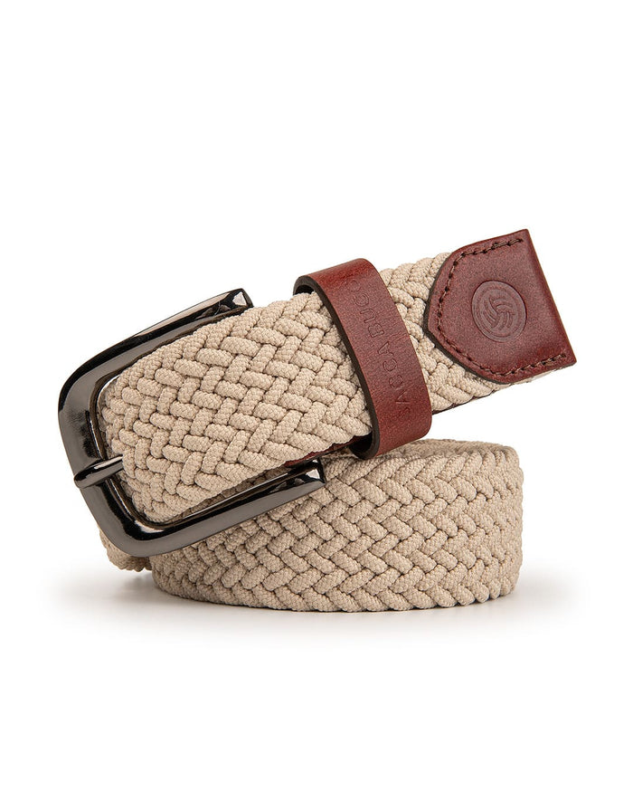 Bacca Bucci Men's Premium Elastic Braided Stretch Belt—Perfect for Golf, Casual, and Everyday Wear