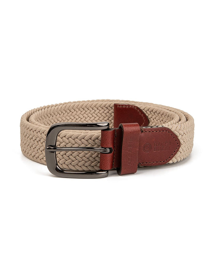 Bacca Bucci Men's Premium Elastic Braided Stretch Belt—Perfect for Golf, Casual, and Everyday Wear