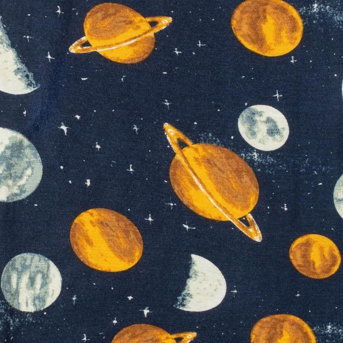 Bamboo Zipper Footed Romper Planets