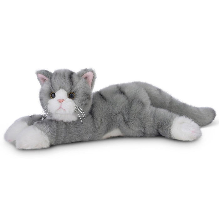 Bearington Collection - Grey Cat Plush Toy Soft Feline Plushie Socks Gray 519802