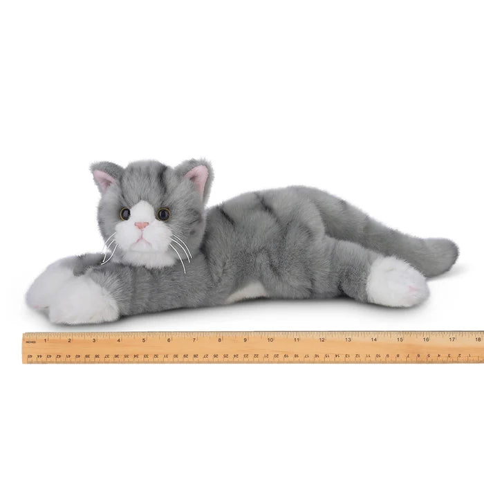 Bearington Collection - Grey Cat Plush Toy Soft Feline Plushie Socks Gray 519802
