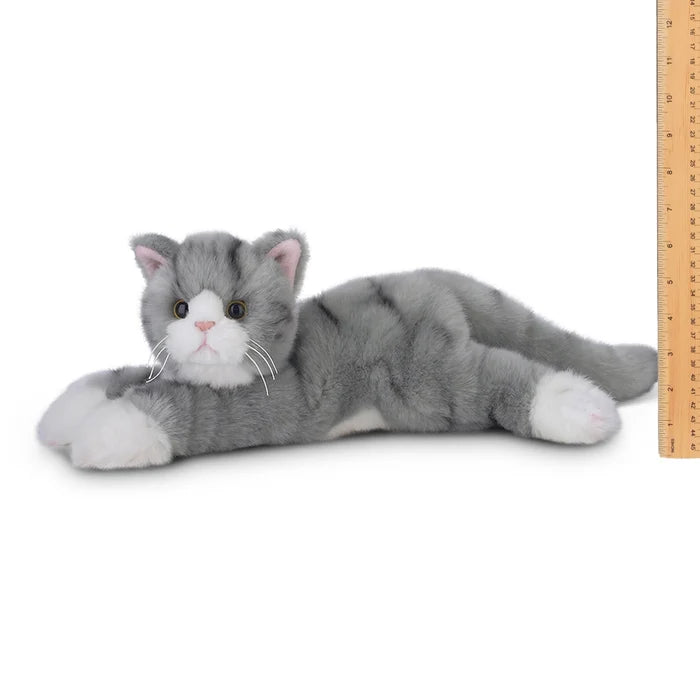Bearington Collection - Grey Cat Plush Toy Soft Feline Plushie Socks Gray 519802